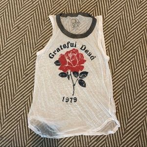 White Grateful Dead tank top